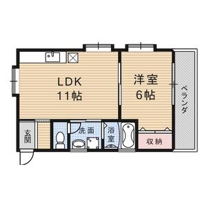 1LDK 間取り図