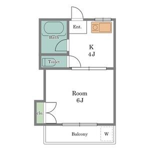 1DK 間取り図