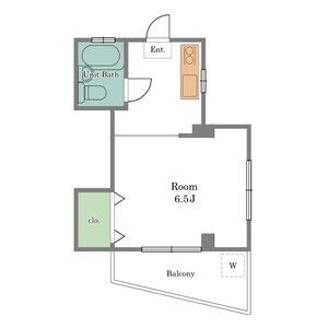 1K 間取り図
