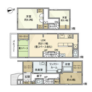 2LDK 間取り図