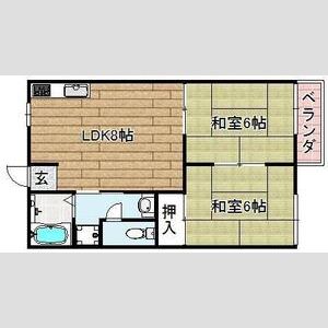 2LDK 間取り図