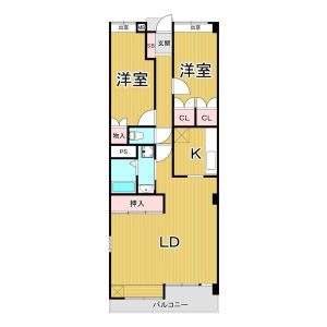 2LDK 間取り図