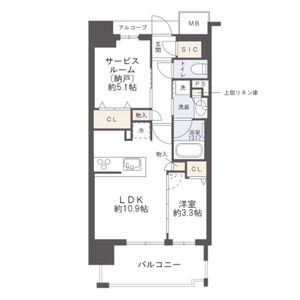 1LDK 間取り図