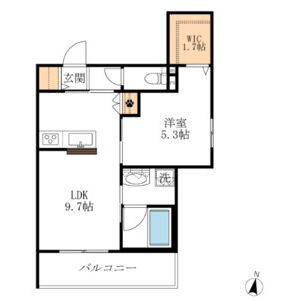 1LDK 間取り図