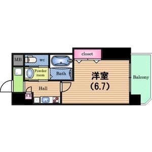 1K 間取り図