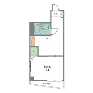1DK 間取り図
