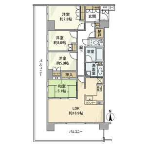 4LDK 間取り図