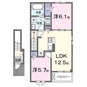 2LDK 間取り図