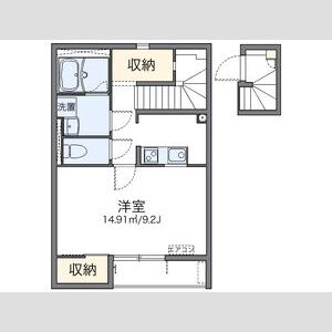1K 間取り図