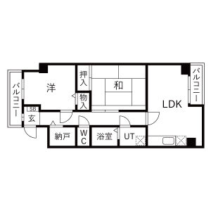 2LDK 間取り図