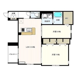 2LDK 間取り図