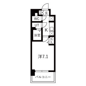 1K 間取り図