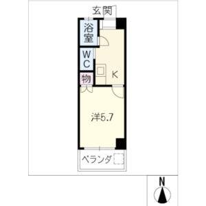 1K 間取り図