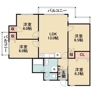 4LDK 間取り図