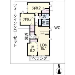 3LDK 間取り図