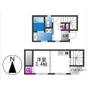 1DK 間取り図
