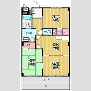 3DK 間取り図