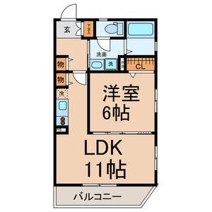 1LDK 間取り図