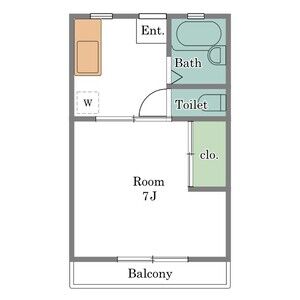 1K 間取り図