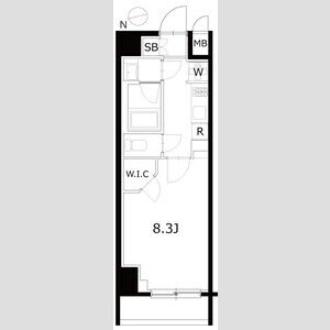 1K 間取り図