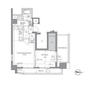 1LDK 間取り図