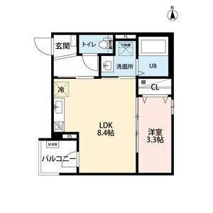 1LDK 間取り図