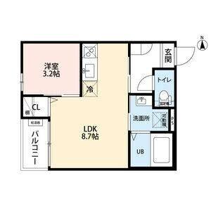 1LDK 間取り図