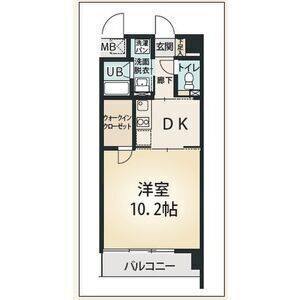 1DK 間取り図