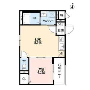 1LDK 間取り図