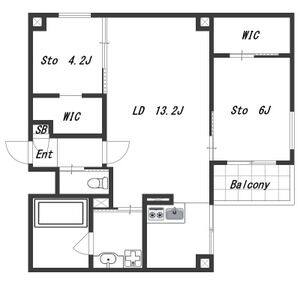 2LDK 間取り図