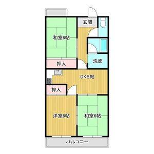 3DK 間取り図