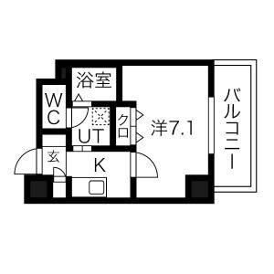 1K 間取り図