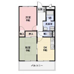 2DK 間取り図