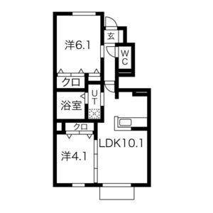 2LDK 間取り図