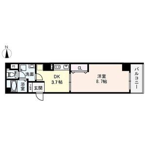 1K 間取り図