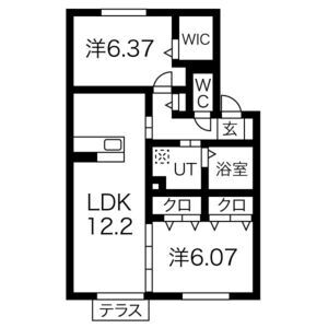 2LDK 間取り図