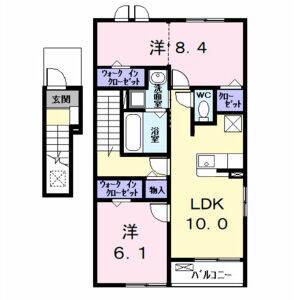 2LDK 間取り図