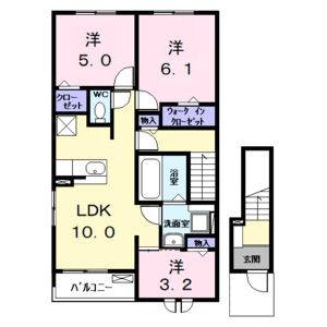 3LDK 間取り図
