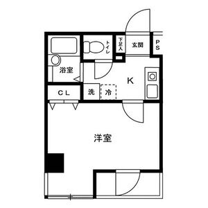 1K 間取り図