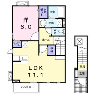 1LDK 間取り図