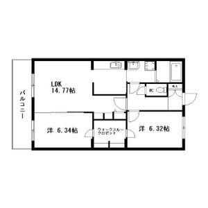 2LDK 間取り図