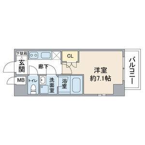 1K 間取り図
