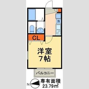 1K 間取り図