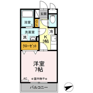 1K 間取り図