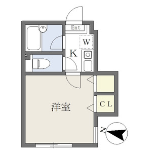 1K 間取り図