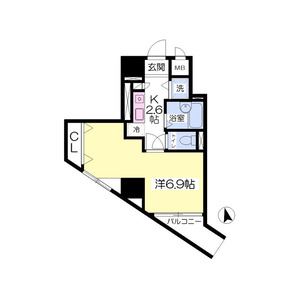 1K 間取り図