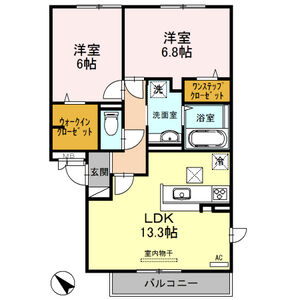 2LDK 間取り図