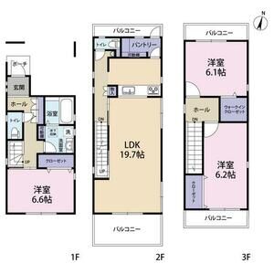 3LDK 間取り図
