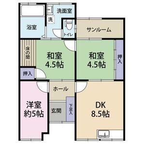 3DK 間取り図