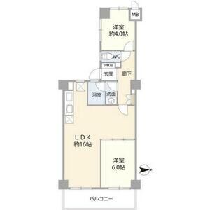 2LDK 間取り図